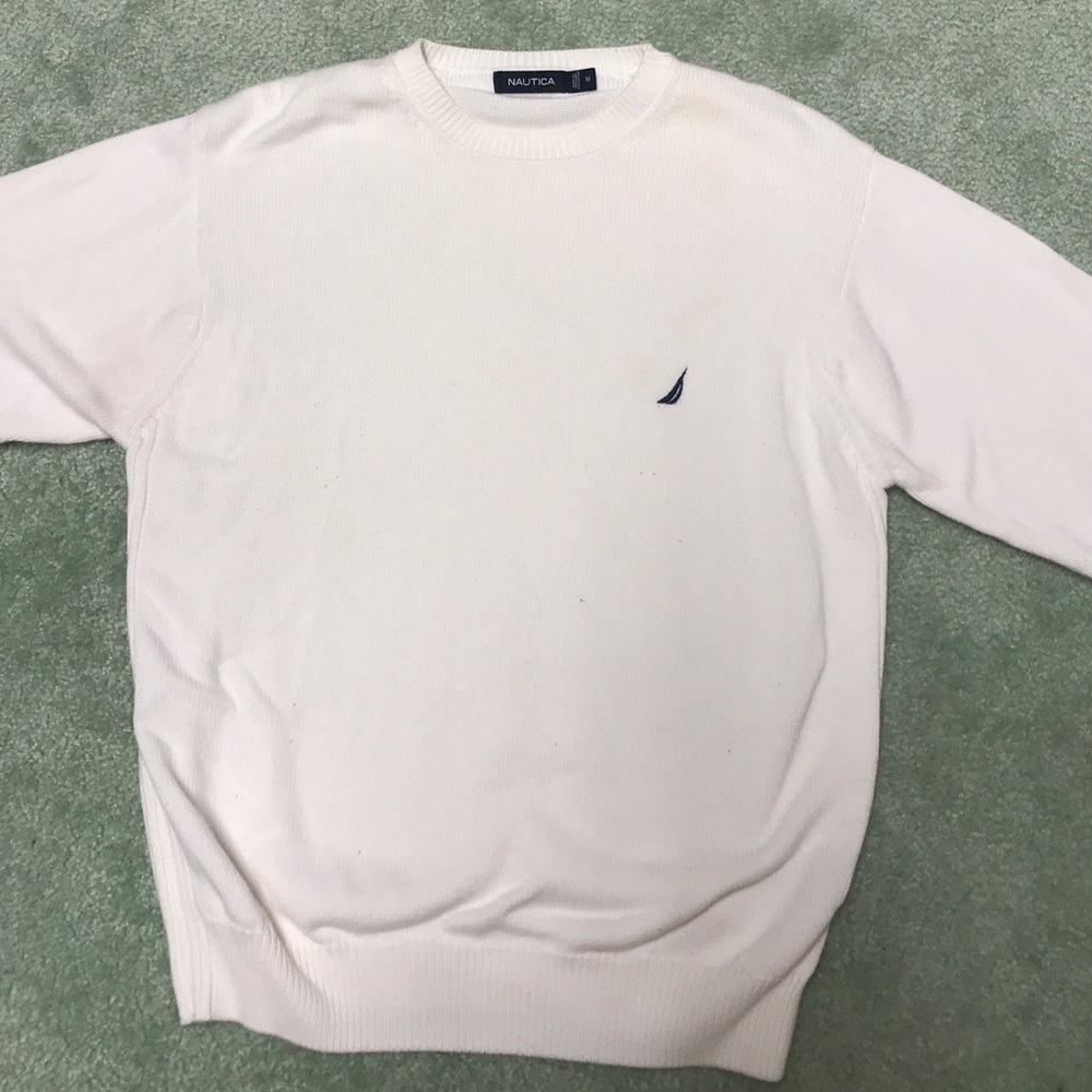 White Knit Nautica Sweater
